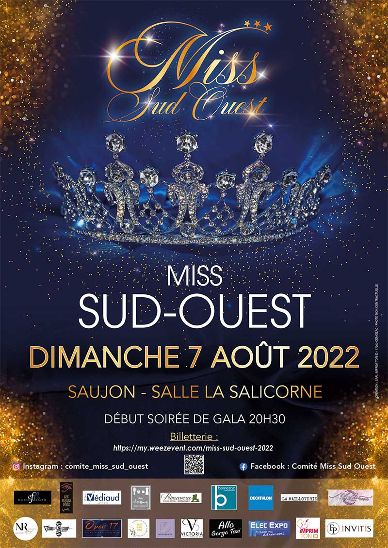 Affiche miss sud ouest 2022
